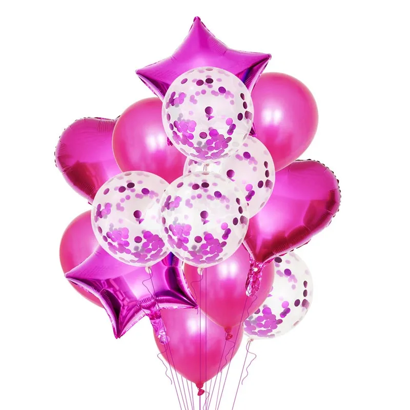 8-14 pcs С Днем Рождения вечерние шар мульти воздушный &quotКонфетти&quot комплект