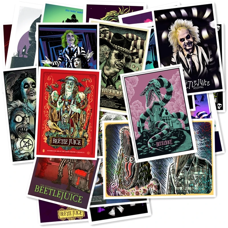 Beetlejuice 20/шт. ПВХ серии стикер домашний декор холодильник стиль стены путешествия