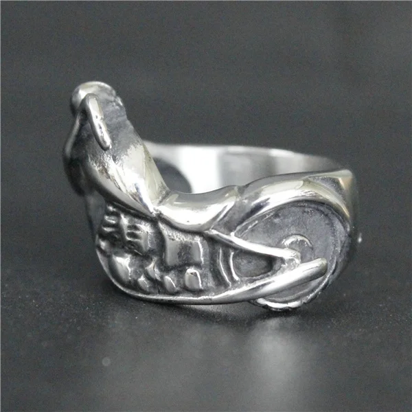 Прямая поставка Размер 7 ~ 13 модное байкерское Стильное кольцо с двигателем