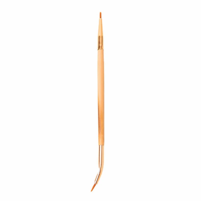 SAIANTTH Double eyeliner brush + lip makeup brushes bending dual beauty tools nature bamboo handle pincel maquiagem | Красота и