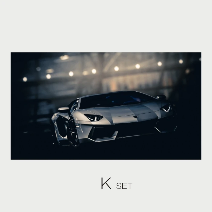K set Картина на холсте, автомобильная картина, спортивный автомобиль Lamborghini, художественный плакат для гостиной, украшение на стену, новая каллиграфия, принт - Цвет: K set