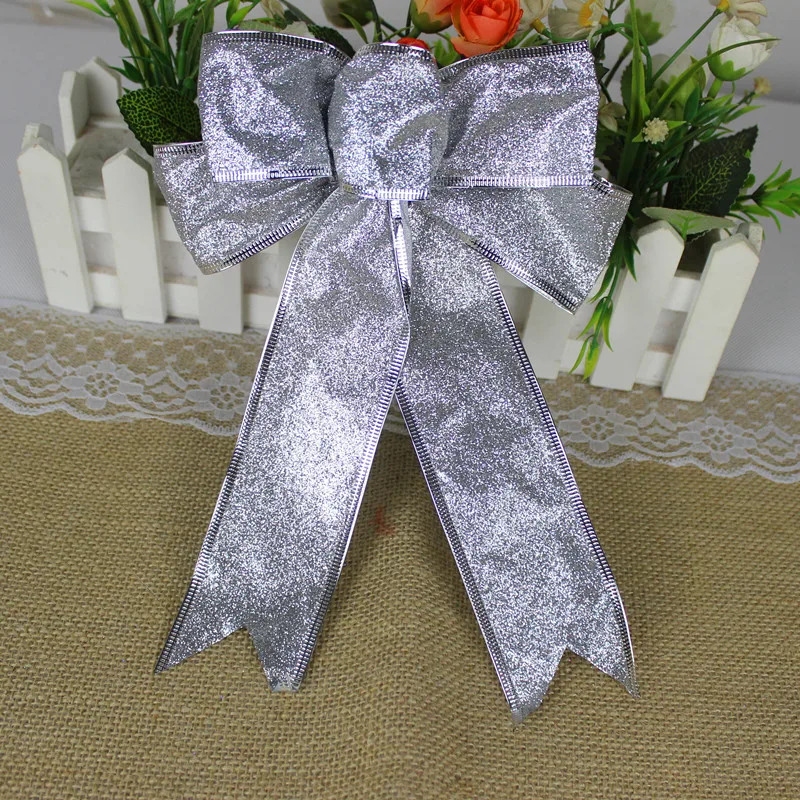 10 шт./лот супер большой размер 25 см Рождественская лента с бантом украшение для