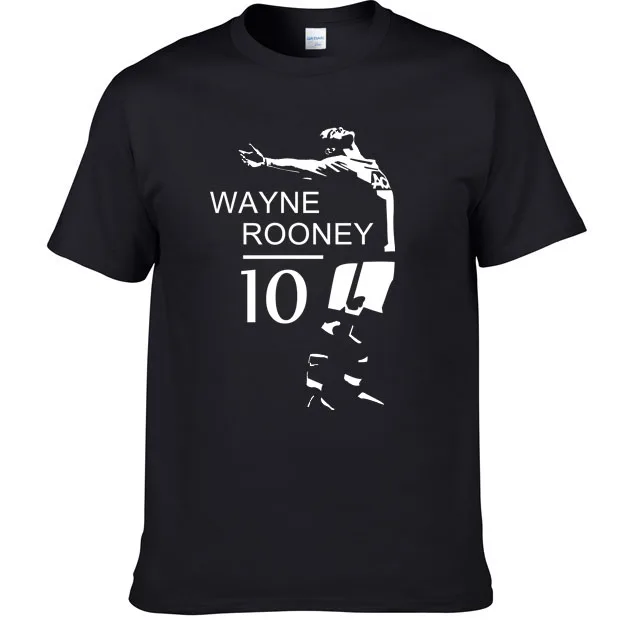 Летняя мужская футболка с коротким рукавом Wayne Rooney Англия Лига 100% хлопок