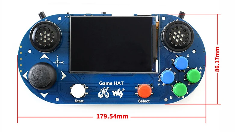 Игровая приставка/игровая шапка для Raspberry Pi A+/B+/2B/3B/3B+, 3,5 дюймовый ips экран, 480*320 пикселей. 60 кадров, встроенный динамик, разъем для наушников