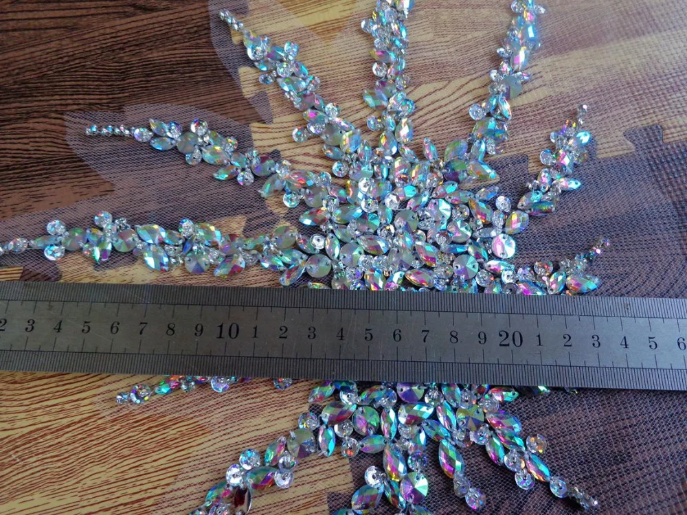 A122 прозрачные цветные нашивки ручной работы AB аппликация в форме бабочки