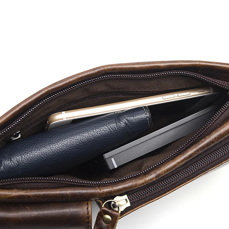 Кожаный поясной кошелек WESTAL для мужчин забавная дорожная сумочка на пояс телефон