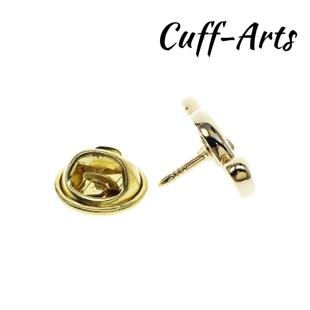 Мужская эмалированная брошь в виде скрипичного ключа золотого цвета|Броши| |