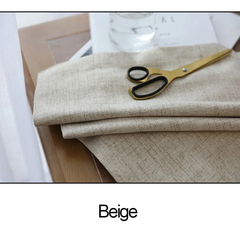 beige JIANIW искусственная льняная Пена Задняя затемненная занавеска теплоизолированные Звукоизолированные жалюзи шторы для спальни гостиной индивидуальный заказ - Цвет: beige