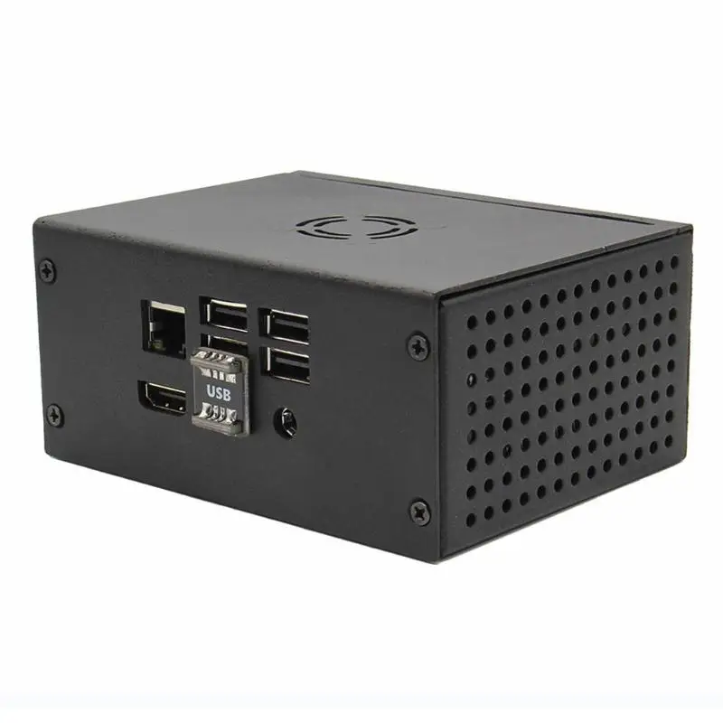 Для Raspberry Pi металлический корпус+ переключатель управления мощностью+ мини вентилятор охлаждения для Raspberry Pi X820 плата расширения памяти