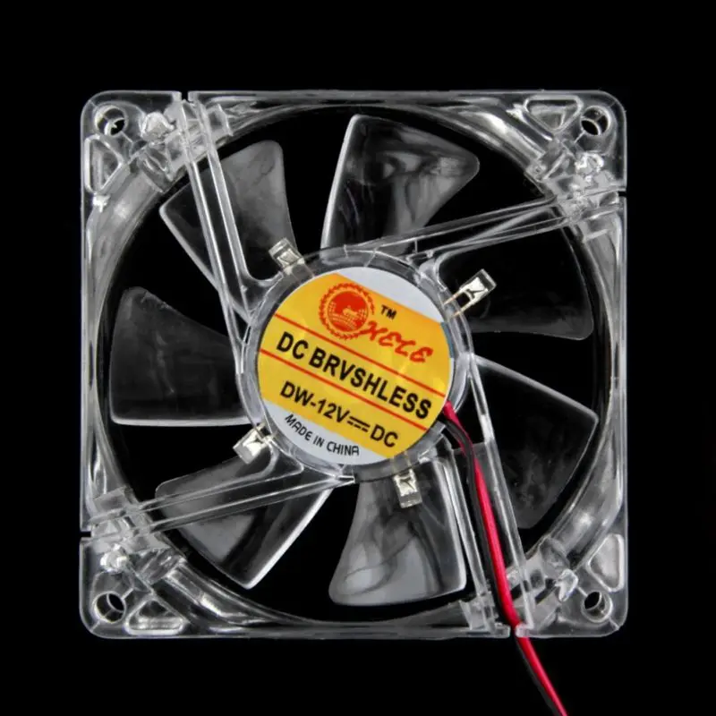 ПК компьютер вентилятор 80 мм с 4EA Led 8025 8 см тихий DC 12V LED светящееся шасси Molex 4D