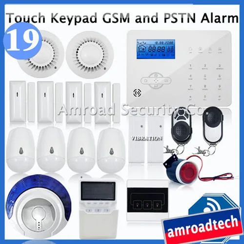 Сенсорной клавиатурой жк-gsm PSTN сетевой защиты главная охранной сигнализации 3CH