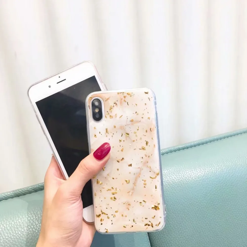 Роскошный брендовый мраморный чехол для Iphone XS Max X XR 7 8 Plus 6 блестящий Блестящий