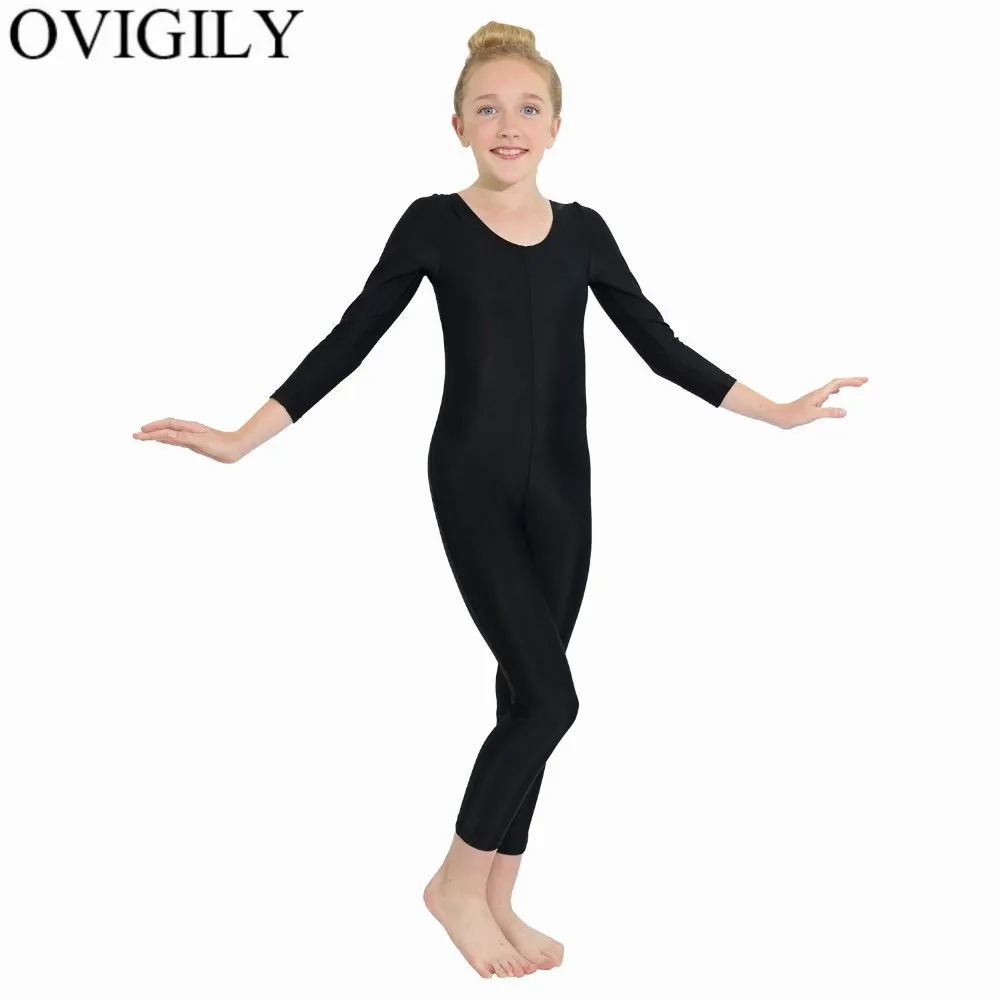 Детские гимнастические комбинезоны OVIGILY с длинным рукавом для девочек