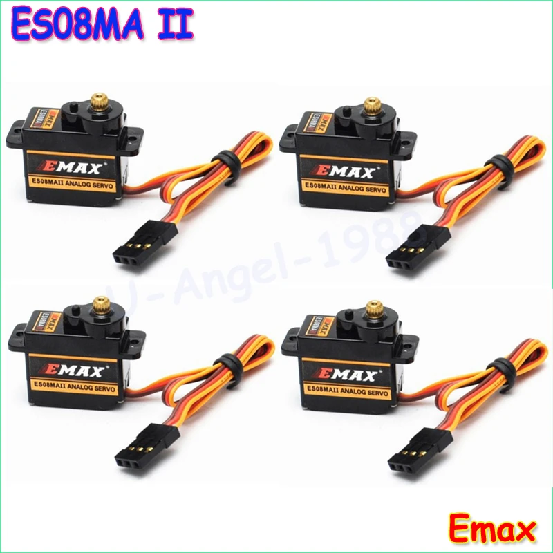 4 шт./лот EMAX ES08MA II Мини из металла Шестерни Аналоговый сервопривод 12 г/2 0 кг/0 сек