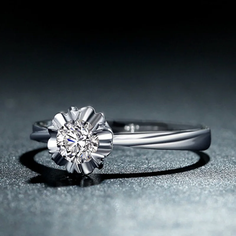 Женское Обручальное Кольцо Charles Colvard из натурального белого золота 18 К 0 3ct VS D color