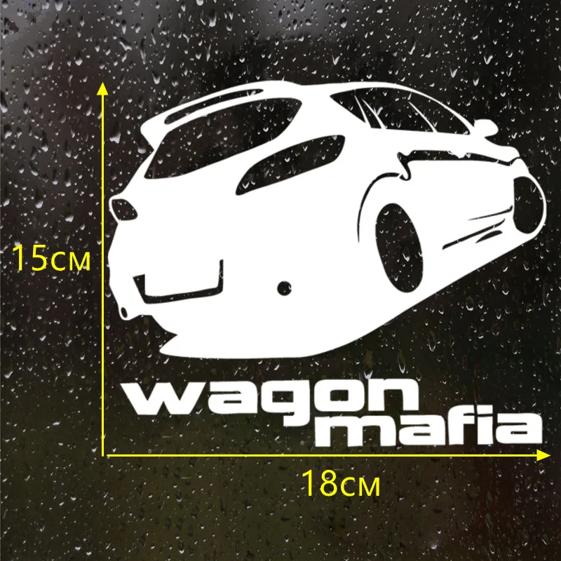 

CK2389#15*18cm wagon mafia funny car sticker vinyl decal silver/black car auto stickers for car bumper window car decorations