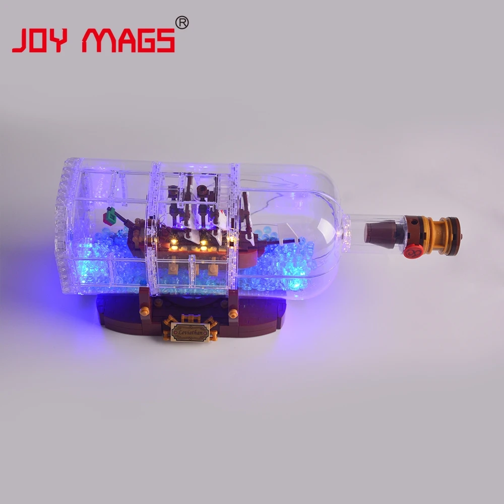 Комплект со светодиодсветильник кой JOY MAGS для серии 21313 Ideas корабль в бутылке