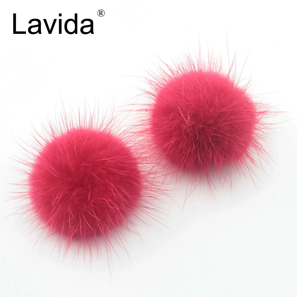 Браслет для ключей Lavida F18 10 шт. 35 мм Меховые помпоны из меха норки ожерелье сделай