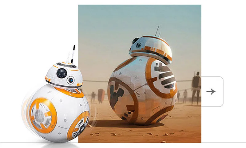 Звездные войны, RC BB-8 мяч Звездные войны RC фигурку BB 8 дроид робот 2,4G дистанционное управление Управление интеллигентая(ый) робот BB8 модель подарок игрушка для малыша