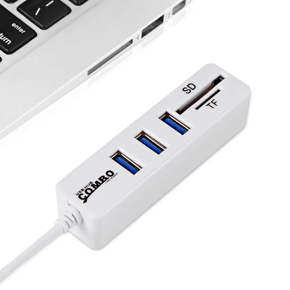 Мини USB концентратор 3 0 Мульти разветвитель порта + 2 кардридера портативный