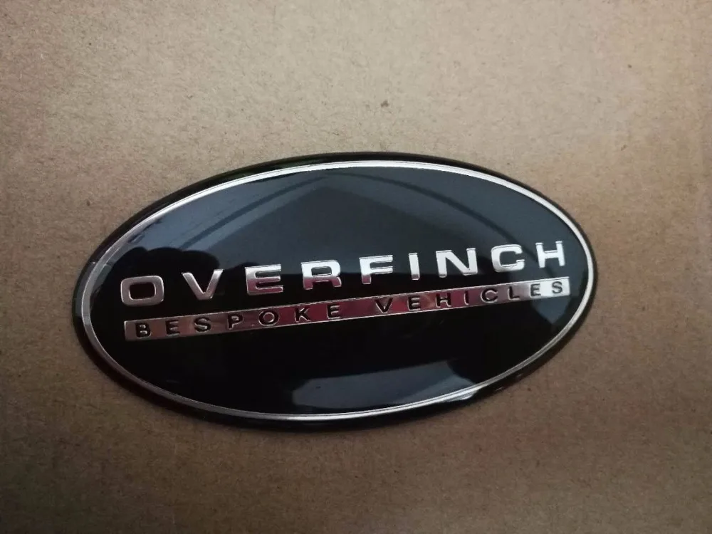 1X OVERFINCH BESPOKE Автомобильная эмблема алюминиевая наклейка для Rover Defender Discovery Freelander