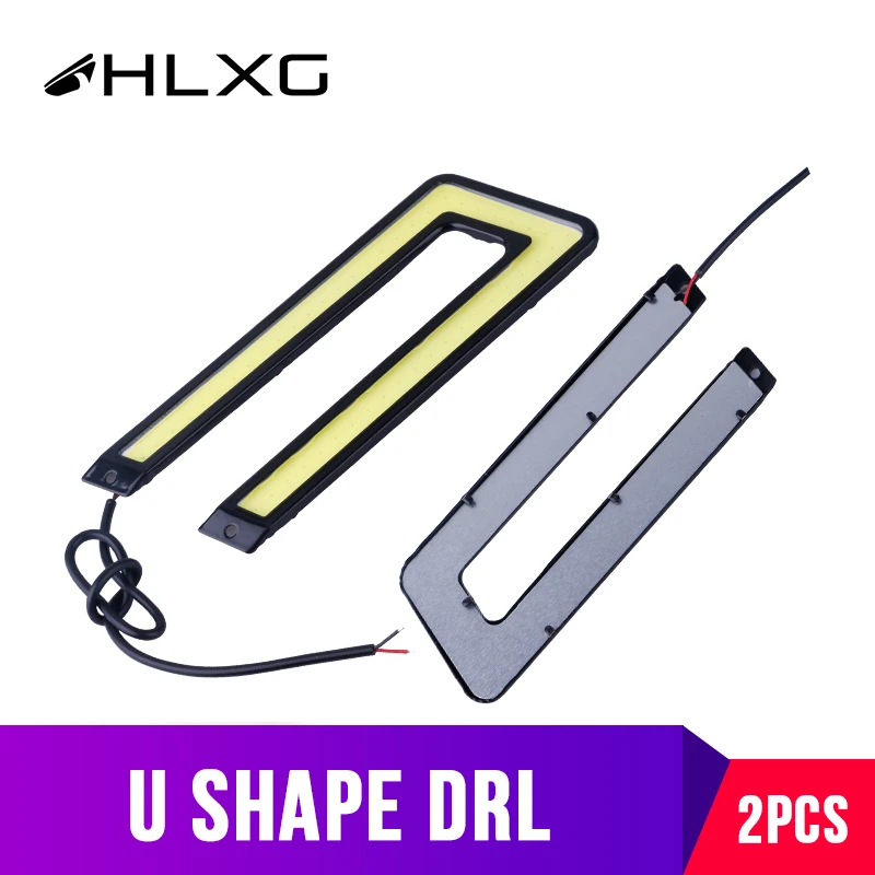 U образный COB Автомобильные аксессуары дневные ходовые огни DRL neblineros led para auto angel eyes