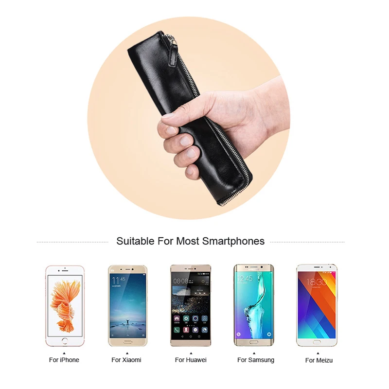 Universal Leather Zipper Phone Case Cover Jacket Microfiber Wallet For Samsung iPhone Huawei Xiaomi | Мобильные телефоны и