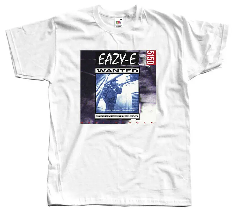 2019 Забавный Eazy-E-5150 дом 4 Tha Sick Обложка альбома 1992 футболка Dtg (белая) с капюшоном |