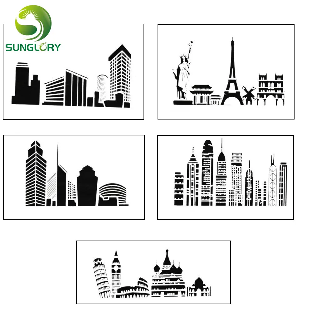 5 шт. трафарет для торта с Эйфелевой тематикой сделай сам Пиза набор трафаретов