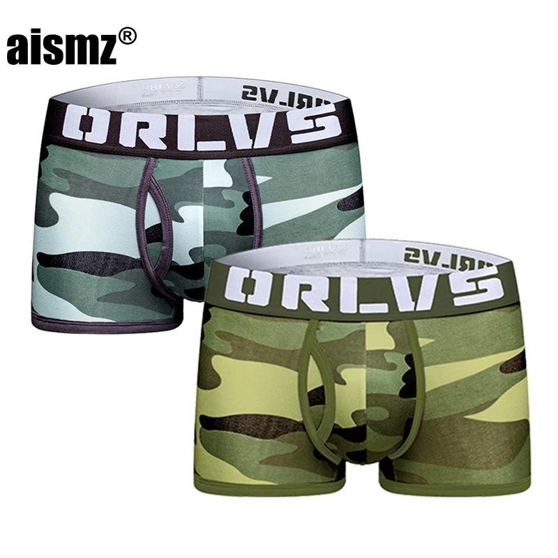 Aismz 2019 мужские боксеры нижнее белье 2 шт./лот мужское сексуальные Homme Slip Cuecas az140 |
