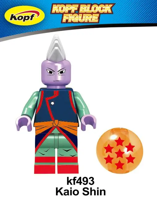 Одиночная строительных блоков Dragon Ball Z Majin Boo Android 16 Dyspo Kaio Shin Goku Ssj Xeno фигурки Детские модельные игрушки KF497