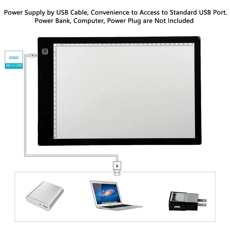 Wrumava A4 LED Light Box Tracer USB Power Cable Dimmable Brightness Artcraft Tracing Pad for Artists Drawing Sketching | Лампы и