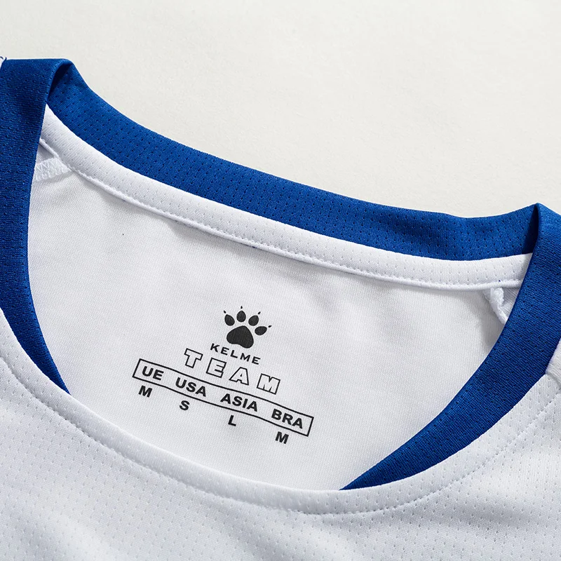 Kelme мужские футбольные Джерси дышащие индивидуальные спортивные тренировочные Джерси с коротким рукавом быстросохнущие футболки 3891060