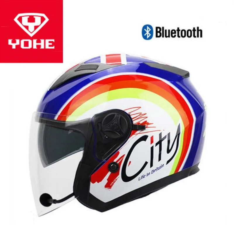 Мотоциклетный шлем с открытым лицом Bluetooth | Автомобили и мотоциклы
