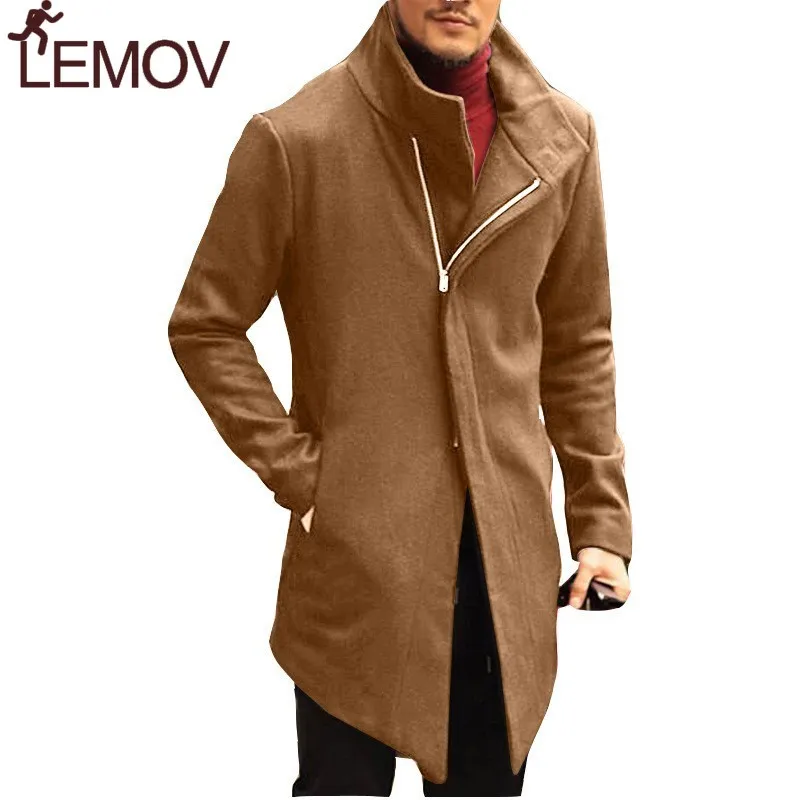 Длинная ветровка мужские куртки зимний Тренч на молнии мужская верхняя одежда