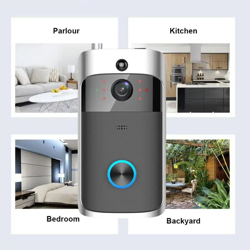 Умный беспроводной wifi дверной звонок безопасности 2 способа разговора 720P камера телефон дистанционное управление Видео дверной Звонок Dingdong