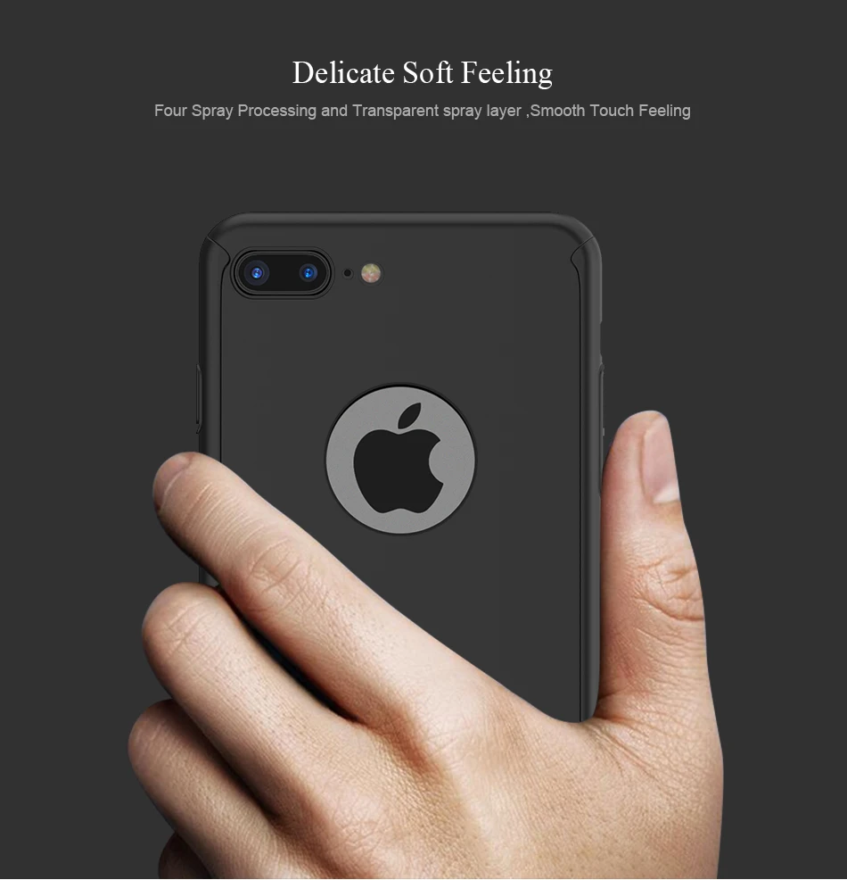 Adtismark 360 градусов полное покрытие чехол для iPhone 6 6S 7 8 плюс 5 5S SE Крышка из