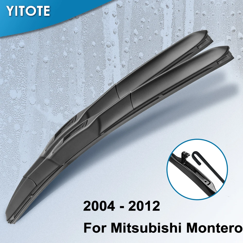 

YITOTE Hybrid Wiper Blades for Mitsubishi Montero Fit hook Arms