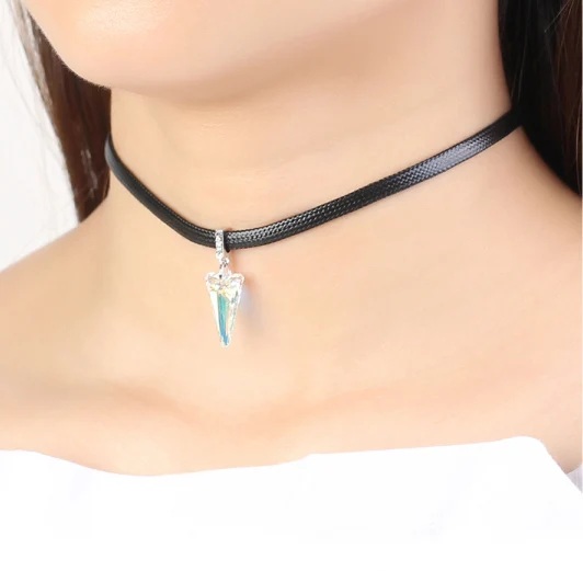 Женское Ожерелье чокер с кристаллами Сваровски|Ожерелья подвеской| |