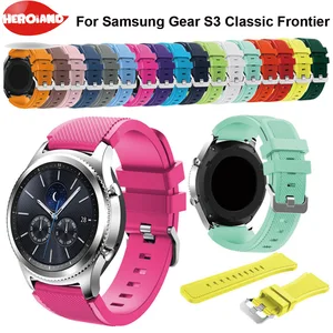 Ремешок силиконовый для Samsung Gear S3 FrontierClassic Watch Band 22 мм, спортивный сменный Браслет для мужских и женских наручных часов