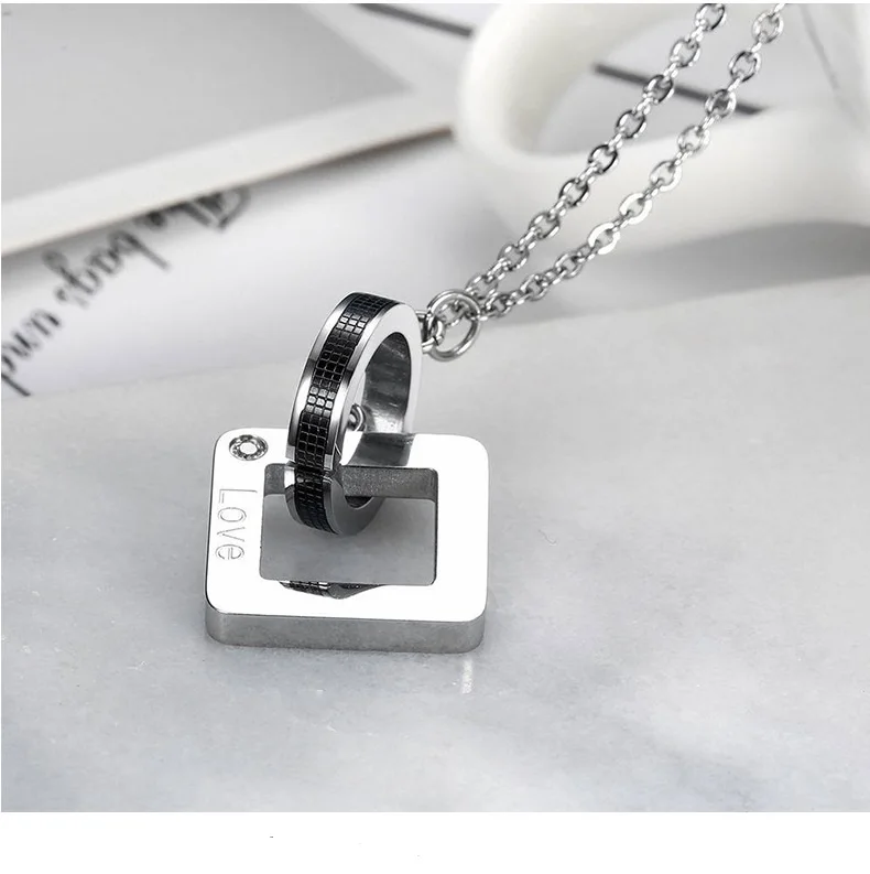 

2019 новый дизайн мода любовника с принтом «сердце», «Любовь Навсегда мило популярным Титановый стальной кулон mathidaleo Цепочки и ожерелья H026