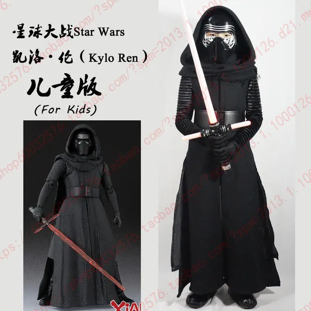 Костюм «Звездные войны»+ маска The Force Awakens Kylo Ren, маскарадные костюмы для детей/Детский карнавальный костюм на Хэллоуин, S-XL на заказ