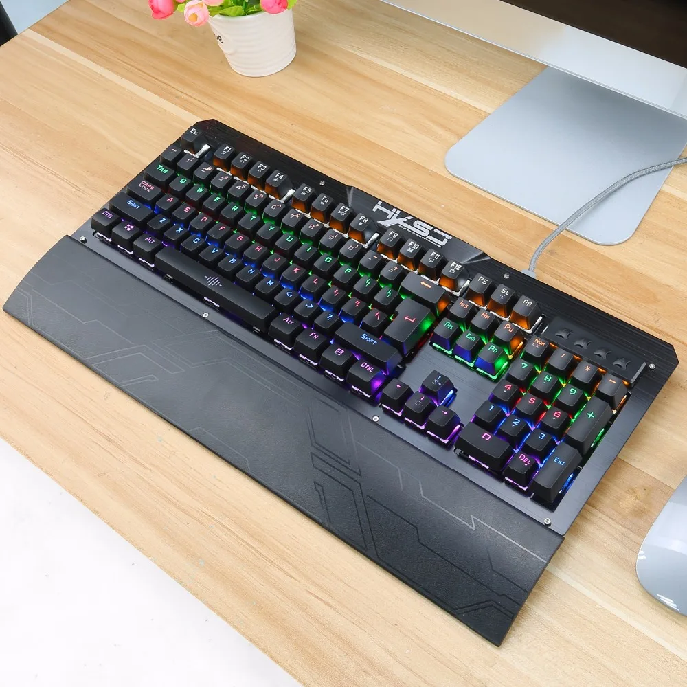 Механическая игровая клавиатура с подсветкой Outemu синие переключатели sa keycap led RGB подсветка для ПК Компьютерная клавиатура эргономичная