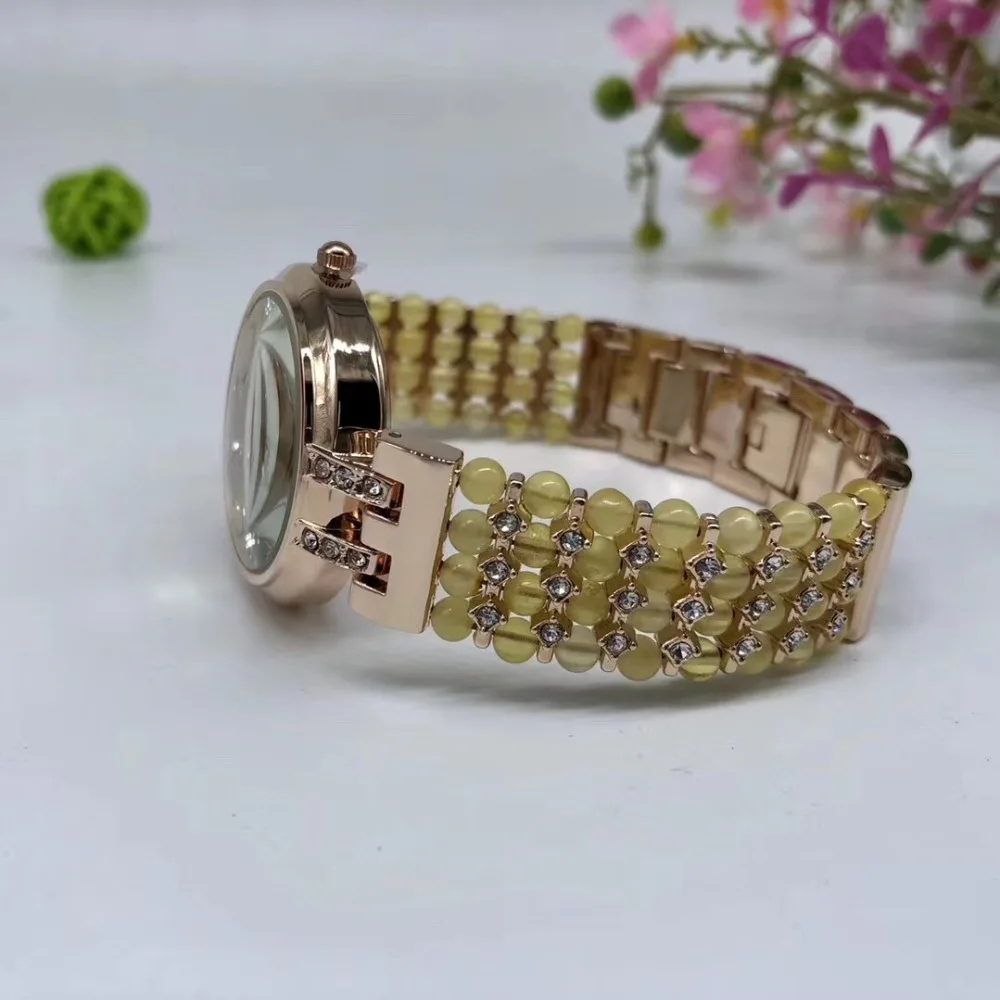 Браслет из бусин натурального янтаря и водонепроницаемые часы ювелирные изделия