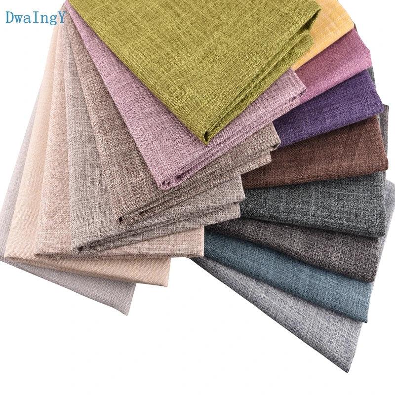 DwaIngY однотонная серия хлопчатобумажная льняная ткань для рукоделия шитья