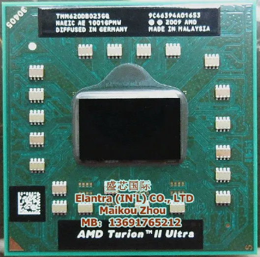 Ноутбук AMD Turion II Ultra Mobile m620 процессор 2 50 ГГц Мб L2 кэш-разъем S1 S1g3 PGA638 TMM620DBO23GQ TMM620 |