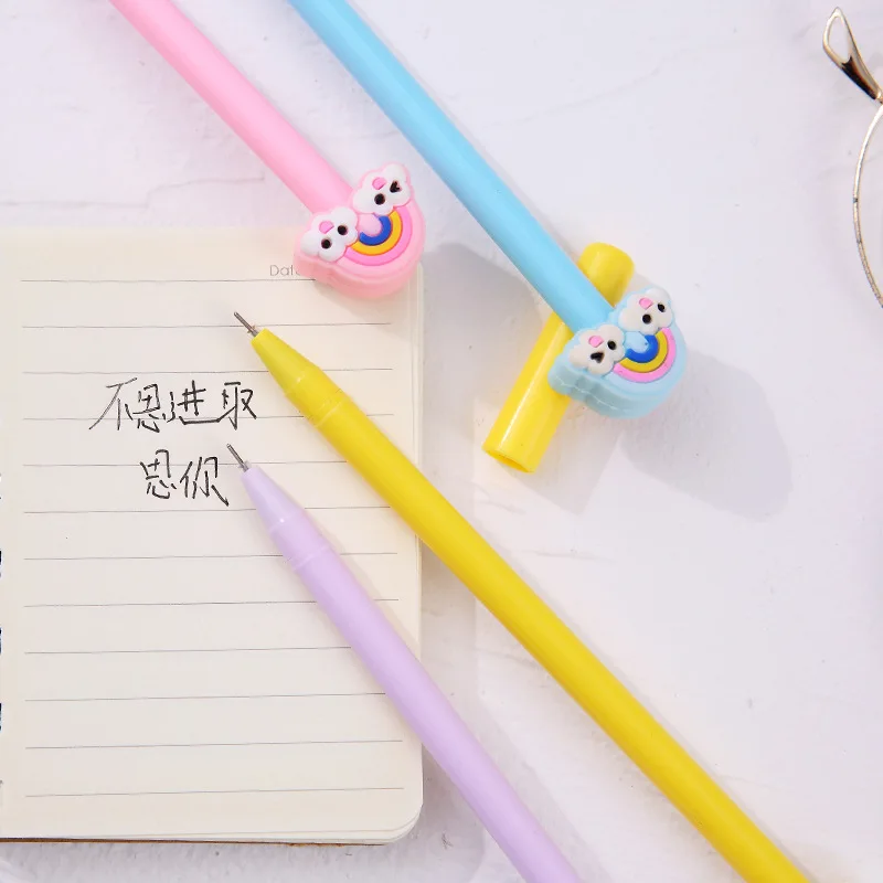 50 шт в наборе kawaii гелевая ручка 0 5 мм радуга ручки с облаком для школы и офиса