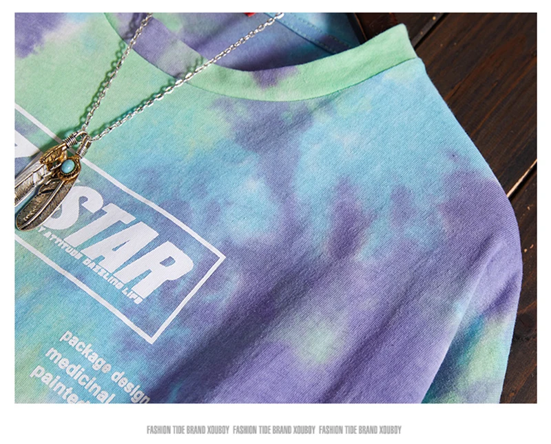 Tie Dye футболка мужская с принтом винтажная психоделическая Ослепительная футболка большого размера хип хоп Уличная Rap Rock Harajuku Ulzzang мужские футболки