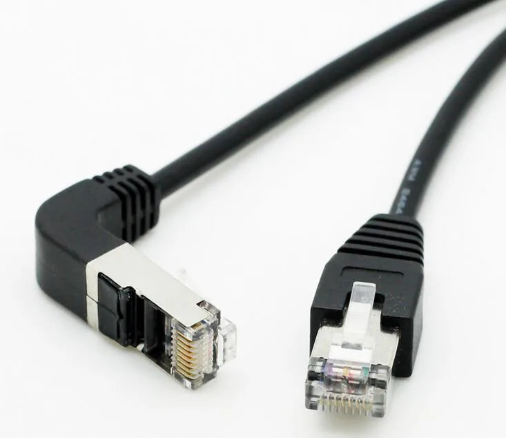 90 градусов угол RJ45 CAT5e папа M/M удлинитель LAN сетевой Ethernet кабель| |