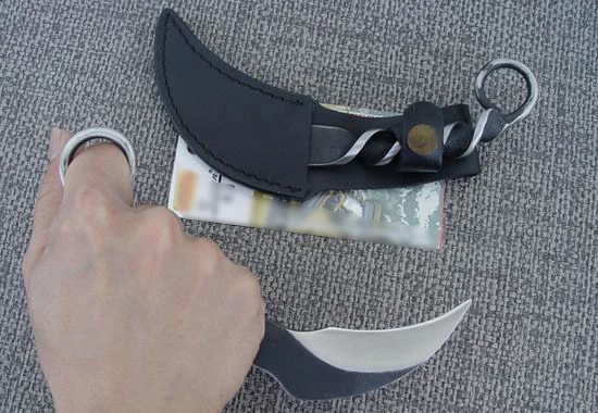 Ручной Резьбой Ручкой Изогнутый Коготь Нож Охотничий Фиксированным Лезвием Ножи